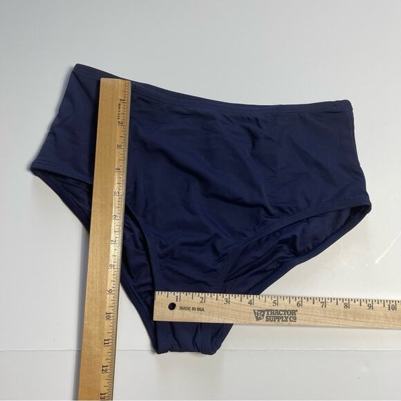 Andie Swim The High Waist Bikini Bottom SMALL Navy - Picture 3 of 10
